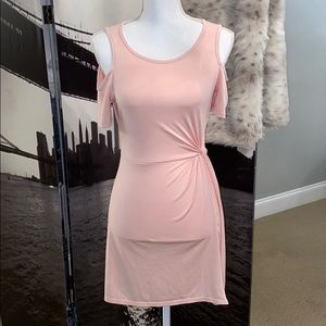 Blue rain baby pink dress